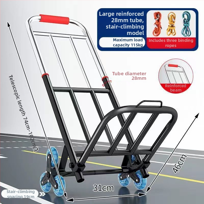 Saksa kvaliteediga väike käru kokkupandav auto kodukäitlus haagise ostlemine ostukäru kerge kaasaskantav pagas
