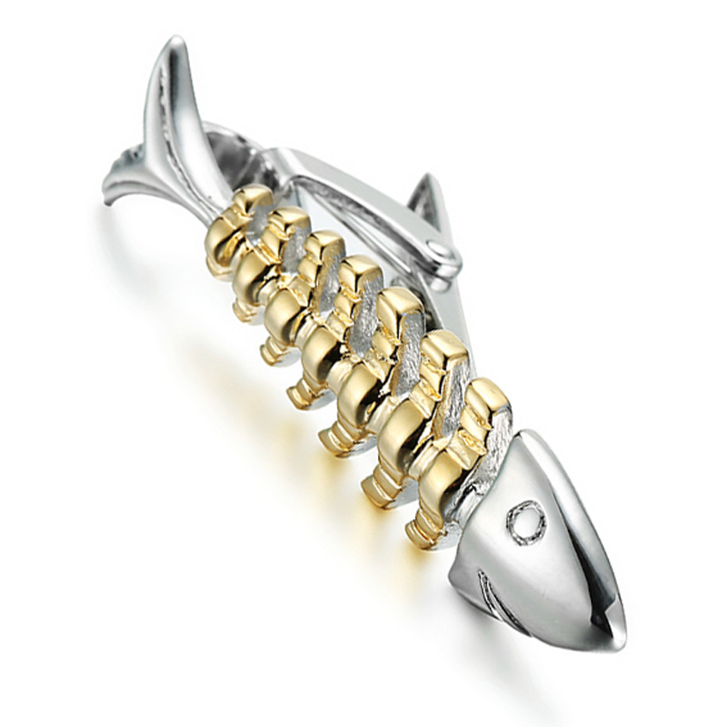 Įrėminti mieli aukštos kokybės vyriški ir moteriški kaklaraiščių segtukai, madingi ir universalūs ryklio formos kryžminiai segtukai, gryno vario eksporto kaklaraiščių segtukai, didmeninė prekyba