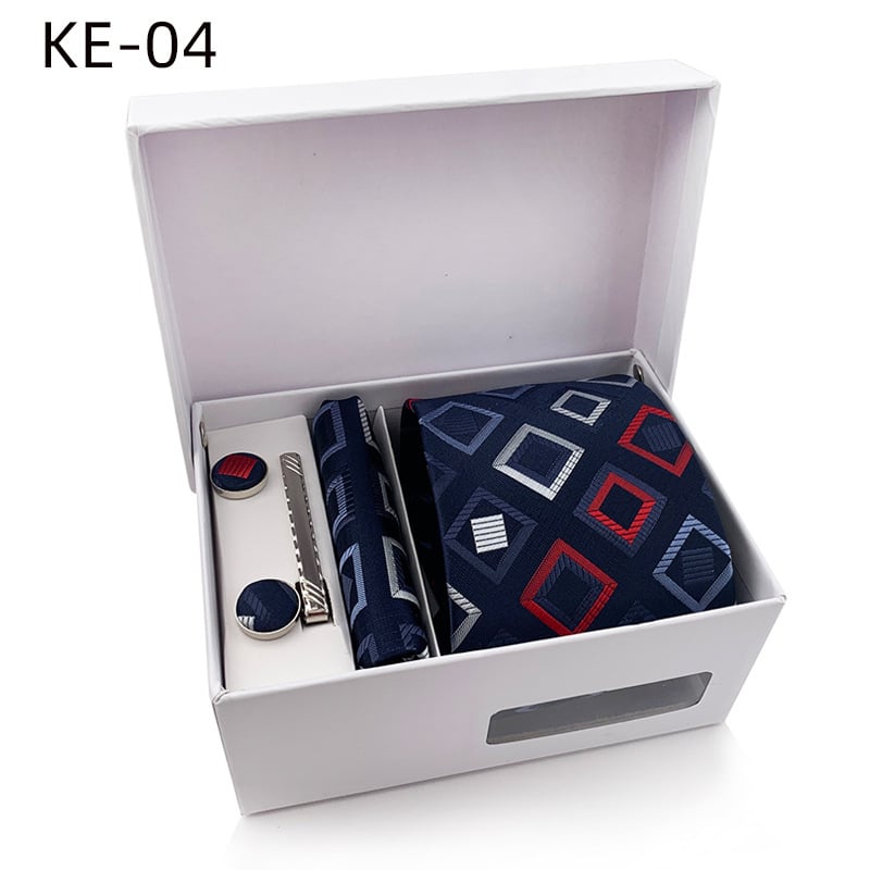 Tvornica na zalihi 2025 nova muška poklon kutija za kravatu sa 6 dijelova, džep za kravatu, ručnik, kopča za ovratnik, manžete, veleprodaja