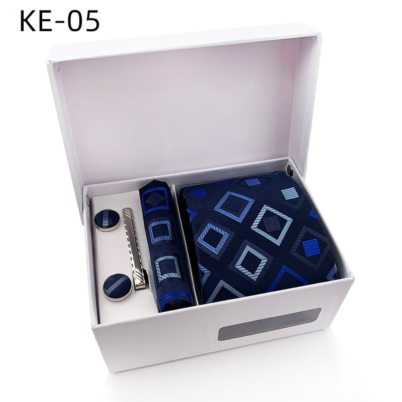 Tvornica na zalihi 2025 nova muška poklon kutija za kravatu sa 6 dijelova, džep za kravatu, ručnik, kopča za ovratnik, manžete, veleprodaja