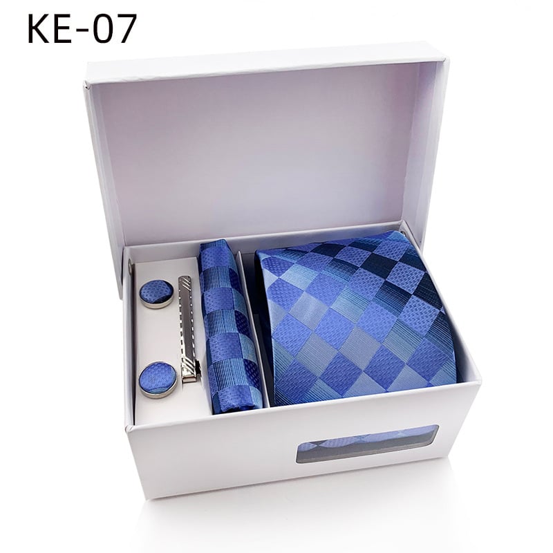 Tvornica na zalihi 2025 nova muška poklon kutija za kravatu sa 6 dijelova, džep za kravatu, ručnik, kopča za ovratnik, manžete, veleprodaja