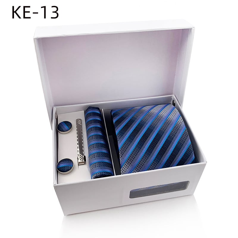 Tvornica na zalihi 2025 nova muška poklon kutija za kravatu sa 6 dijelova, džep za kravatu, ručnik, kopča za ovratnik, manžete, veleprodaja