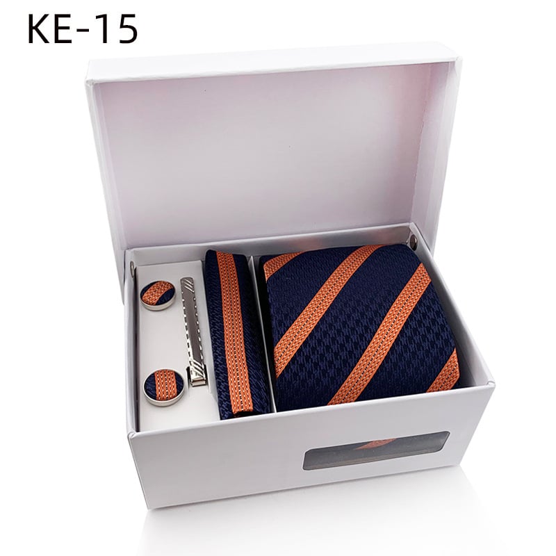 Tvornica na zalihi 2025 nova muška poklon kutija za kravatu sa 6 dijelova, džep za kravatu, ručnik, kopča za ovratnik, manžete, veleprodaja