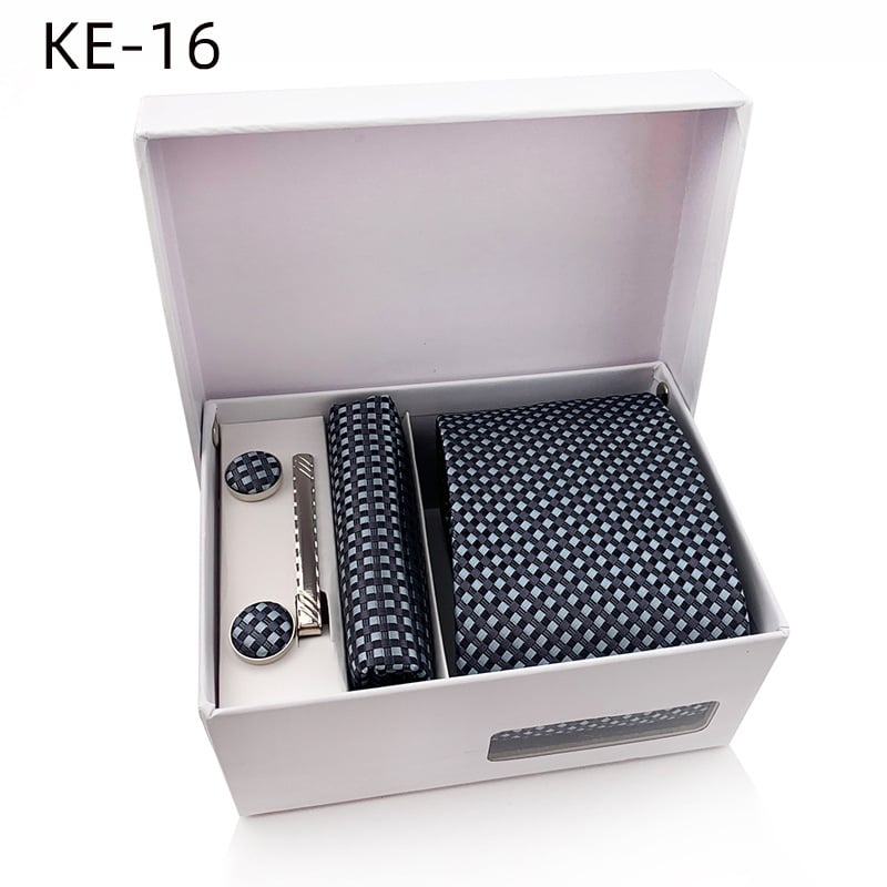 Tvornica na zalihi 2025 nova muška poklon kutija za kravatu sa 6 dijelova, džep za kravatu, ručnik, kopča za ovratnik, manžete, veleprodaja