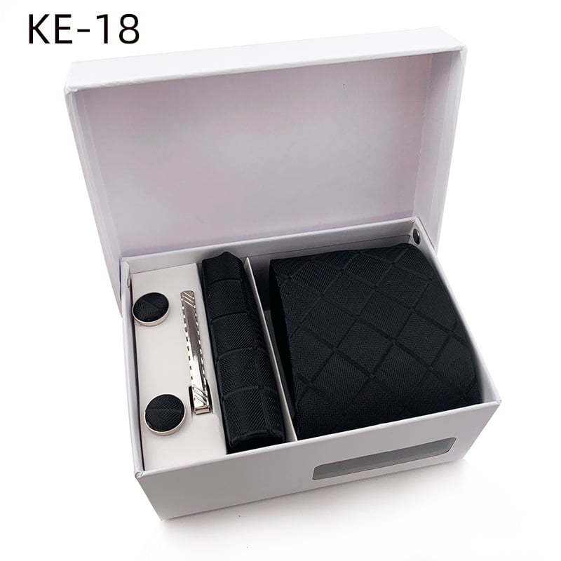 Tvornica na zalihi 2025 nova muška poklon kutija za kravatu sa 6 dijelova, džep za kravatu, ručnik, kopča za ovratnik, manžete, veleprodaja