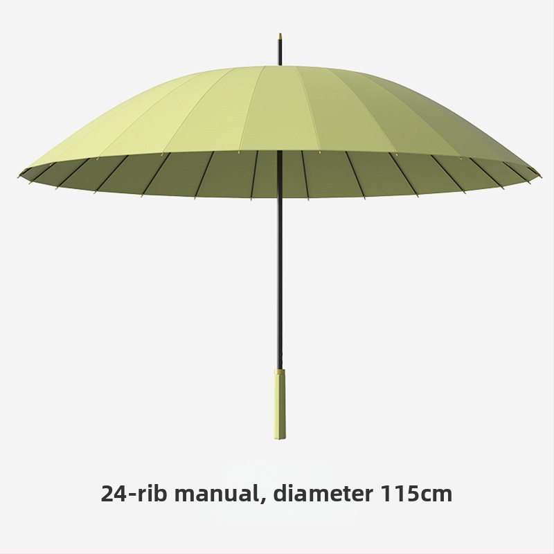 Голф чадър с дълга дръжка и водоустойчив капак, полуавтоматично отваряне и затваряне, автомобилен чадър с права дръжка, силен, устойчив на вятър, черен гумен слънцезащитен крем.