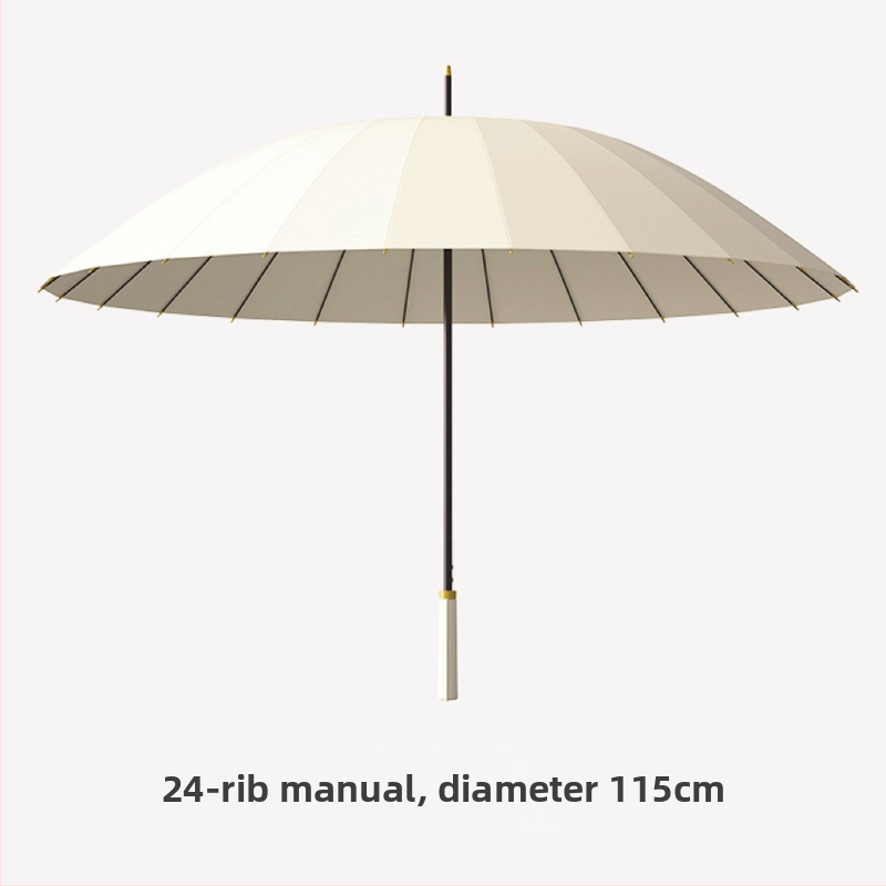 Голф чадър с дълга дръжка и водоустойчив капак, полуавтоматично отваряне и затваряне, автомобилен чадър с права дръжка, силен, устойчив на вятър, черен гумен слънцезащитен крем.