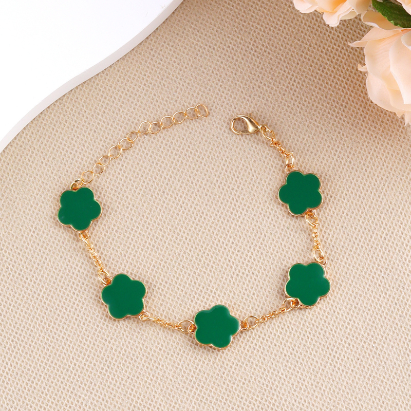 Bijuterii noi pentru femei, cu cinci frunze de flori, la modă, norocoase, costum transfrontalier, colier, brățară, cercei, costum pentru femei