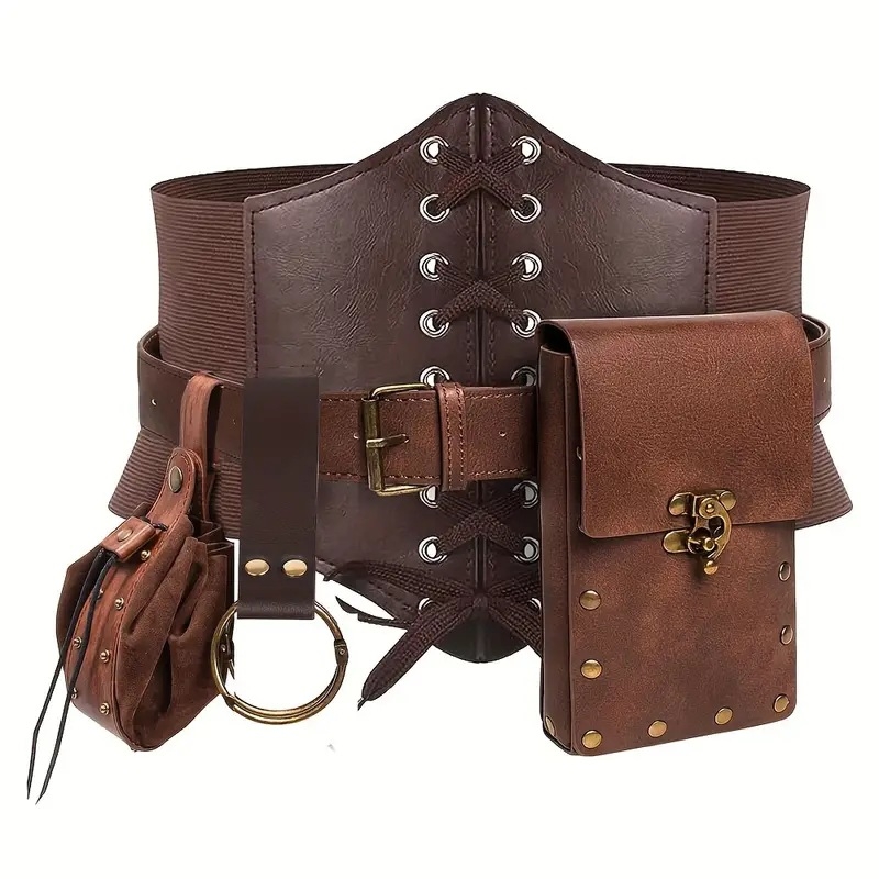 Geantă de telefon mobil Steampunk de același stil Amazon, geantă medievală, curea, accesorii de îmbrăcăminte pentru cosplay renascentist