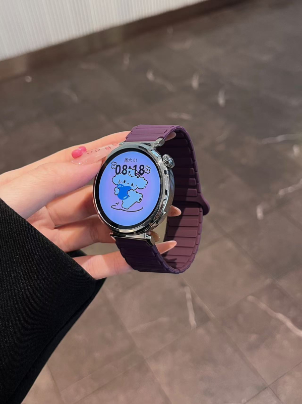 Sobib Huawei Gt5, Samsung Watch7, Xiaomi S4, Garmini kolme helmega silikoonist magnetiline tööriiete kellarihm 22 mm