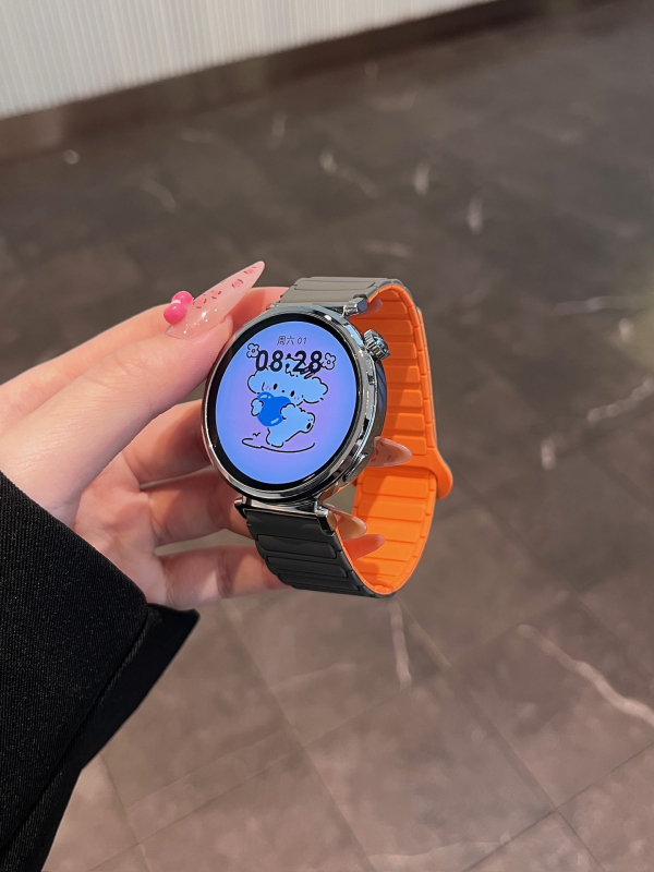 Sobib Huawei Gt5, Samsung Watch7, Xiaomi S4, Garmini kolme helmega silikoonist magnetiline tööriiete kellarihm 22 mm