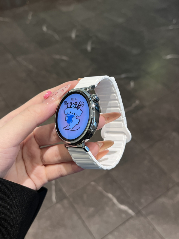 Sobib Huawei Gt5, Samsung Watch7, Xiaomi S4, Garmini kolme helmega silikoonist magnetiline tööriiete kellarihm 22 mm