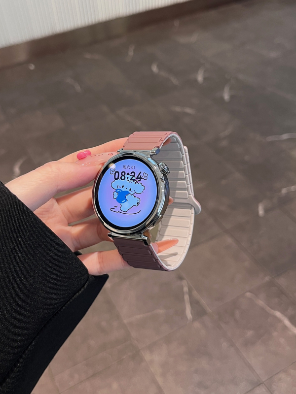 Sobib Huawei Gt5, Samsung Watch7, Xiaomi S4, Garmini kolme helmega silikoonist magnetiline tööriiete kellarihm 22 mm