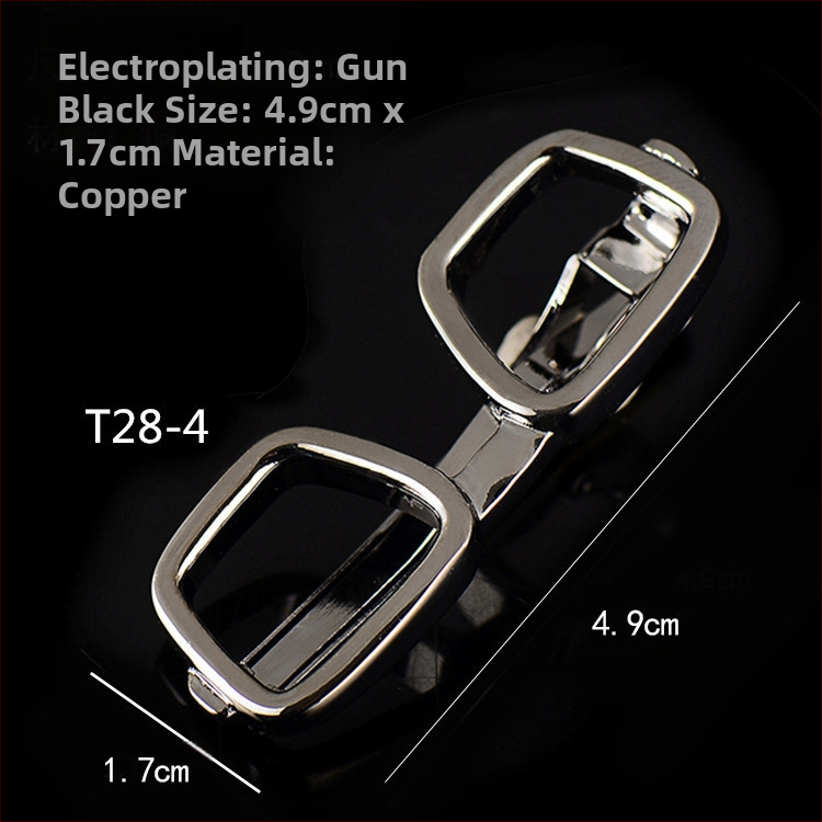 Meeste relvaga must lipsuklamber, äriprillidega, torukujuline ankur, Korea stiilis turvaline vasklipsuklamber