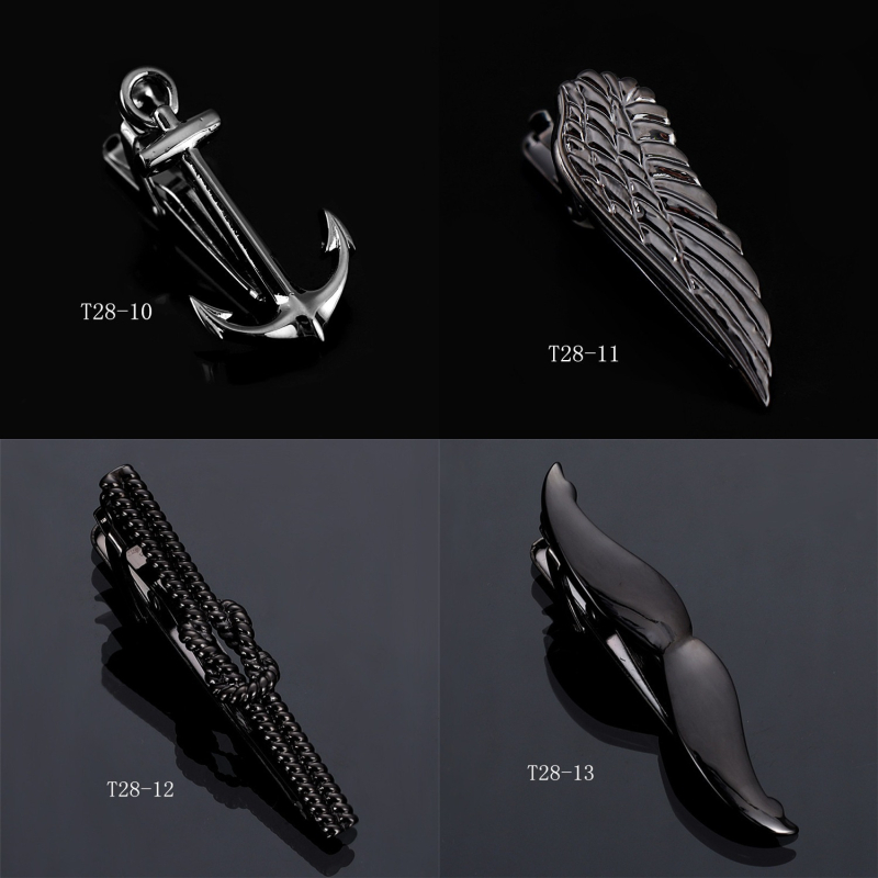 Meeste relvaga must lipsuklamber, äriprillidega, torukujuline ankur, Korea stiilis turvaline vasklipsuklamber