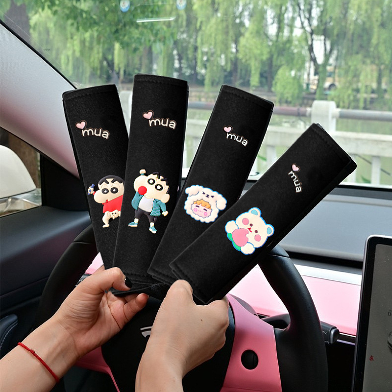 Auto turvavöö õlakate Auto puuvillast ja linasest turvavöö kaitsekate Kulumiskindel auto turvavöö õlakate