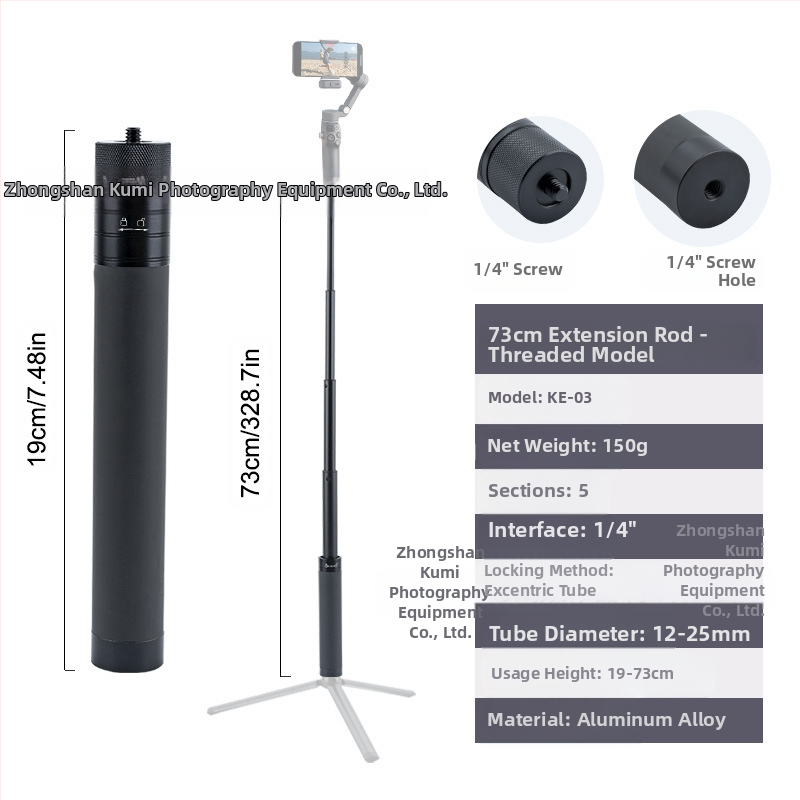 „Feiyu“ prailginimo strypas „Dajiang Vast“ mobiliojo telefono stabilizatorius universalus asmenukių lazdas sportinė kamera „gopro13“ delninis strypas