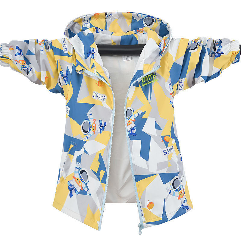 Zēnu Nezha jaka maziem bērniem, stilīga multfilmu jaka zēniem un meitenēm, 2025. gada pavasaris un rudens, jauns modelis