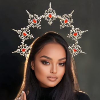 LOLITA Lolita Meie Daami Halo Crown Tume gooti juuste aksessuaarid Kleit Up Liialdatud Catwalk Performance Peakatted