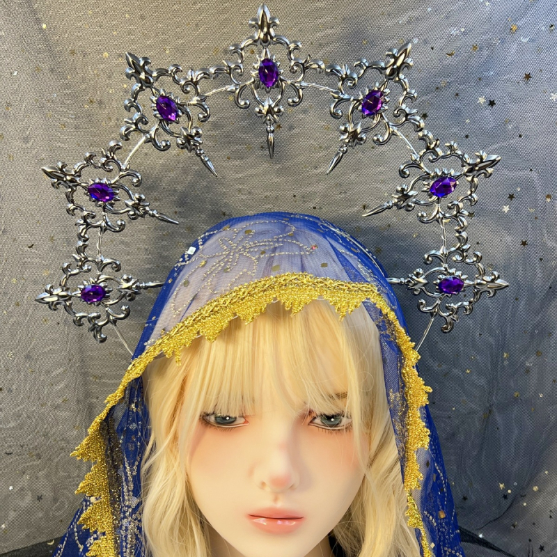 LOLITA Lolita Meie Daami Halo Crown Tume gooti juuste aksessuaarid Kleit Up Liialdatud Catwalk Performance Peakatted