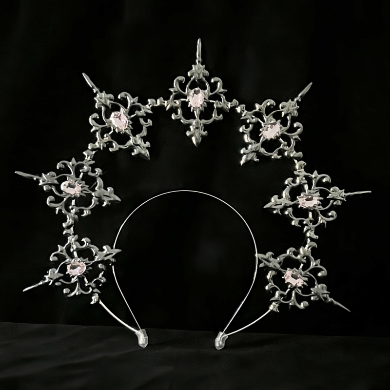 LOLITA Lolita Meie Daami Halo Crown Tume gooti juuste aksessuaarid Kleit Up Liialdatud Catwalk Performance Peakatted