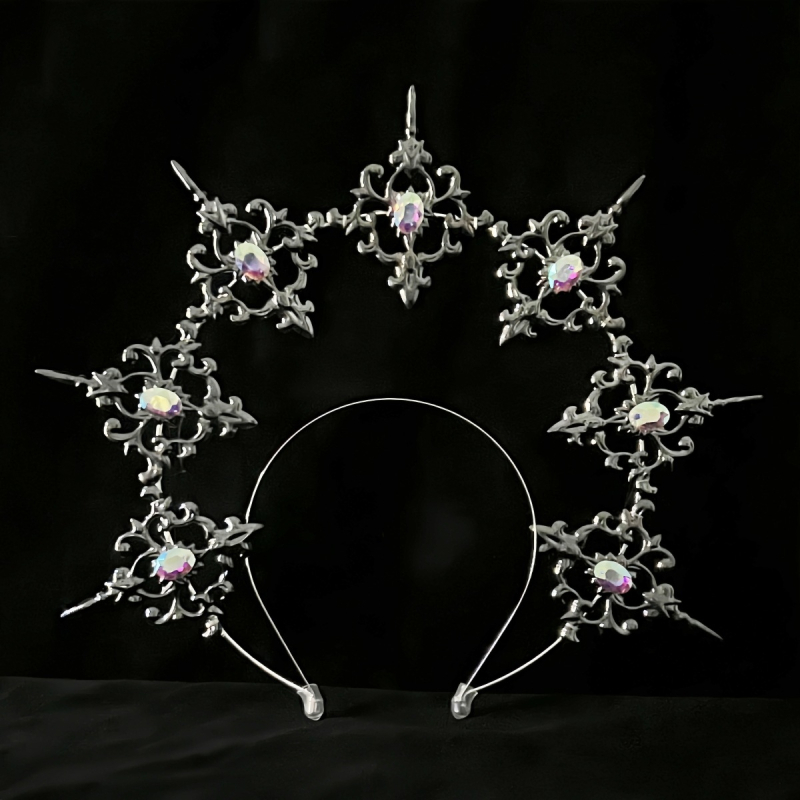 LOLITA Lolita Meie Daami Halo Crown Tume gooti juuste aksessuaarid Kleit Up Liialdatud Catwalk Performance Peakatted