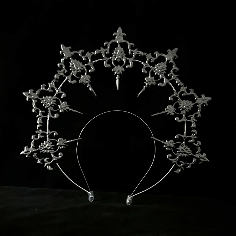 LOLITA Lolita Meie Daami Halo Crown Tume gooti juuste aksessuaarid Kleit Up Liialdatud Catwalk Performance Peakatted