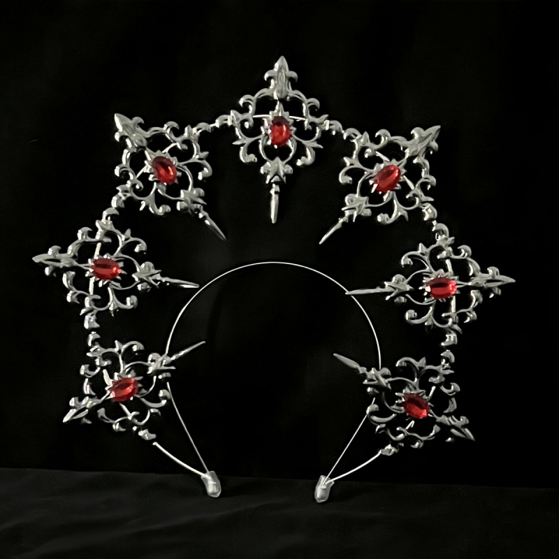 LOLITA Lolita Meie Daami Halo Crown Tume gooti juuste aksessuaarid Kleit Up Liialdatud Catwalk Performance Peakatted