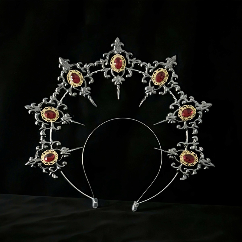 LOLITA Lolita Meie Daami Halo Crown Tume gooti juuste aksessuaarid Kleit Up Liialdatud Catwalk Performance Peakatted