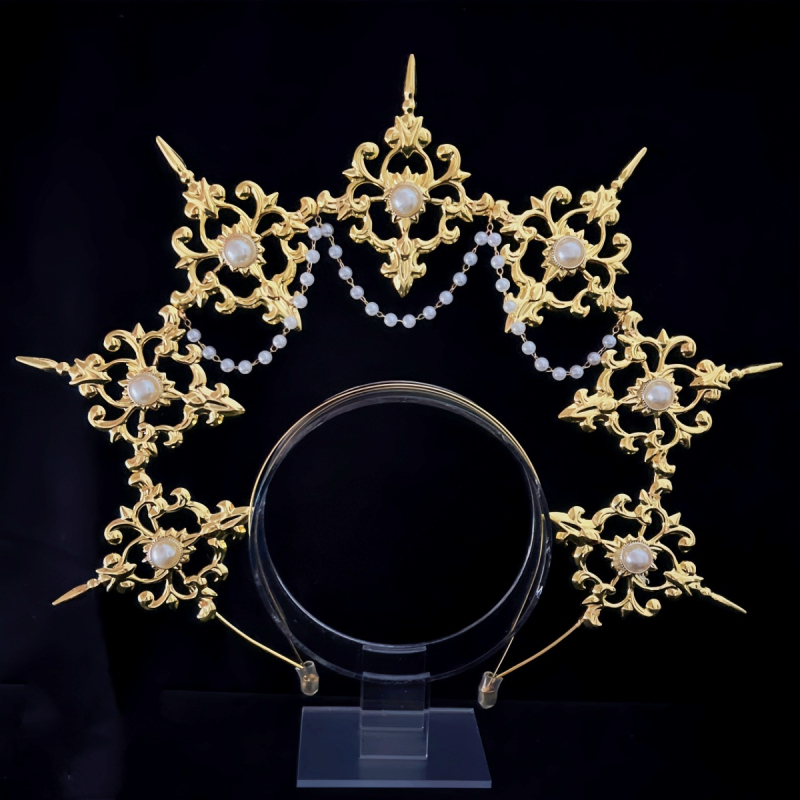 LOLITA Lolita Meie Daami Halo Crown Tume gooti juuste aksessuaarid Kleit Up Liialdatud Catwalk Performance Peakatted