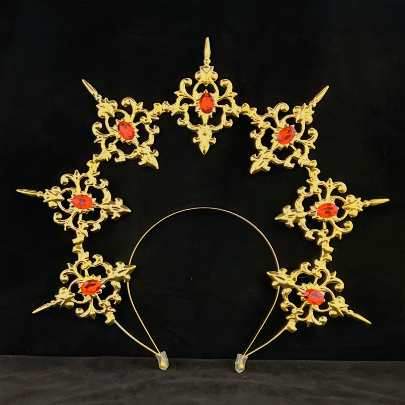 LOLITA Lolita Meie Daami Halo Crown Tume gooti juuste aksessuaarid Kleit Up Liialdatud Catwalk Performance Peakatted