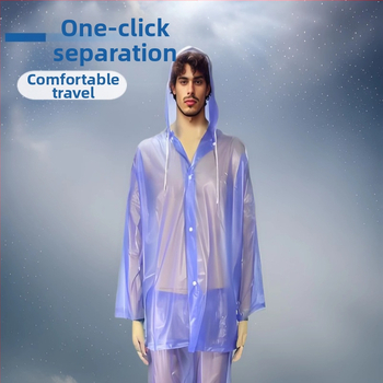 Sustorintas lietaus neperšlampamas lietpaltis ir kelnės, dviračio lietaus pončas, motociklo lietpaltis pristatymo motociklininkams, nepralaidus perpjautas lietpaltis