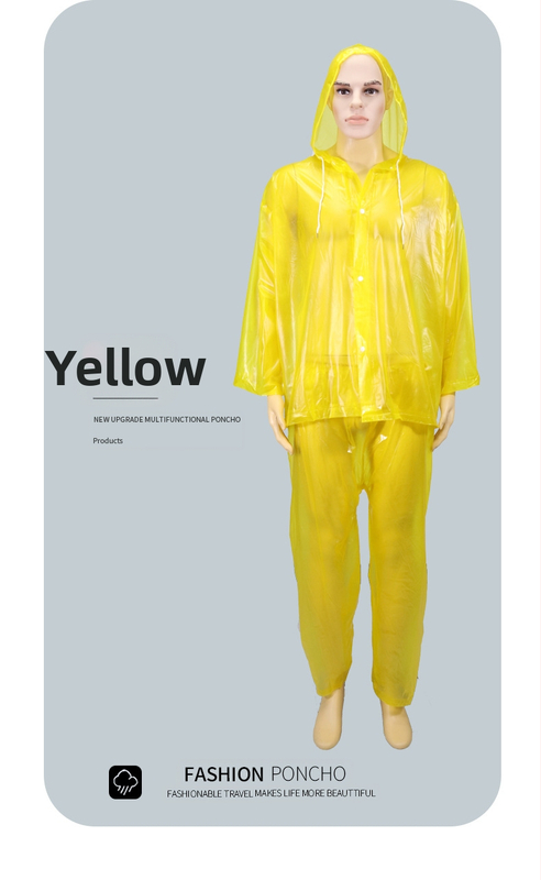 Sustorintas lietaus neperšlampamas lietpaltis ir kelnės, dviračio lietaus pončas, motociklo lietpaltis pristatymo motociklininkams, nepralaidus perpjautas lietpaltis