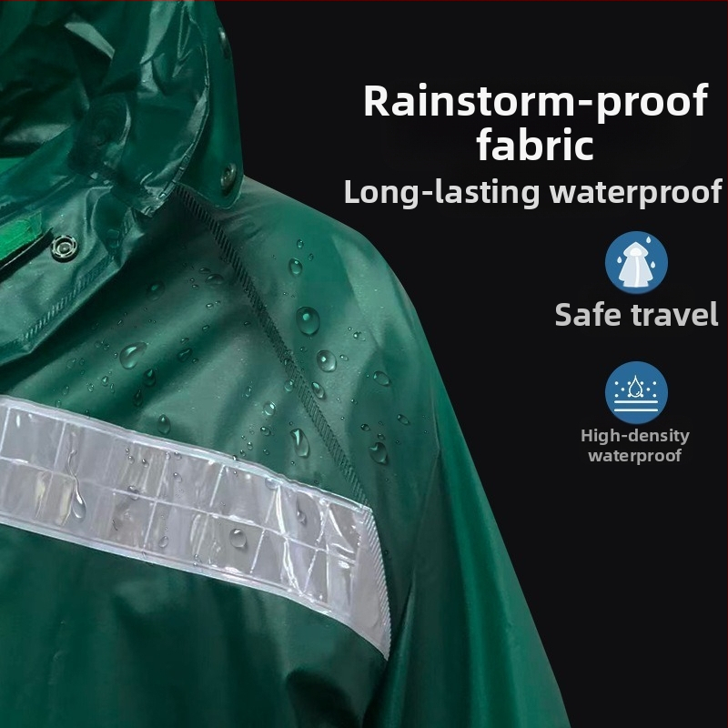 Комплект от удебелен дъждоустойчив дъждобран и панталон, пончо за велосипеди, дъждобран за мотоциклетисти за доставки, водоустойчив разделен дъждобран