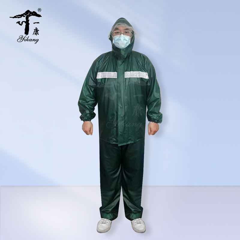 Sustorintas lietaus neperšlampamas lietpaltis ir kelnės, dviračio lietaus pončas, motociklo lietpaltis pristatymo motociklininkams, nepralaidus perpjautas lietpaltis