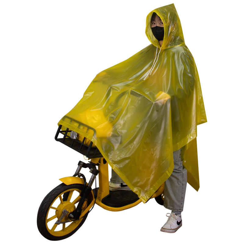 Sustorintas lietaus neperšlampamas lietpaltis ir kelnės, dviračio lietaus pončas, motociklo lietpaltis pristatymo motociklininkams, nepralaidus perpjautas lietpaltis