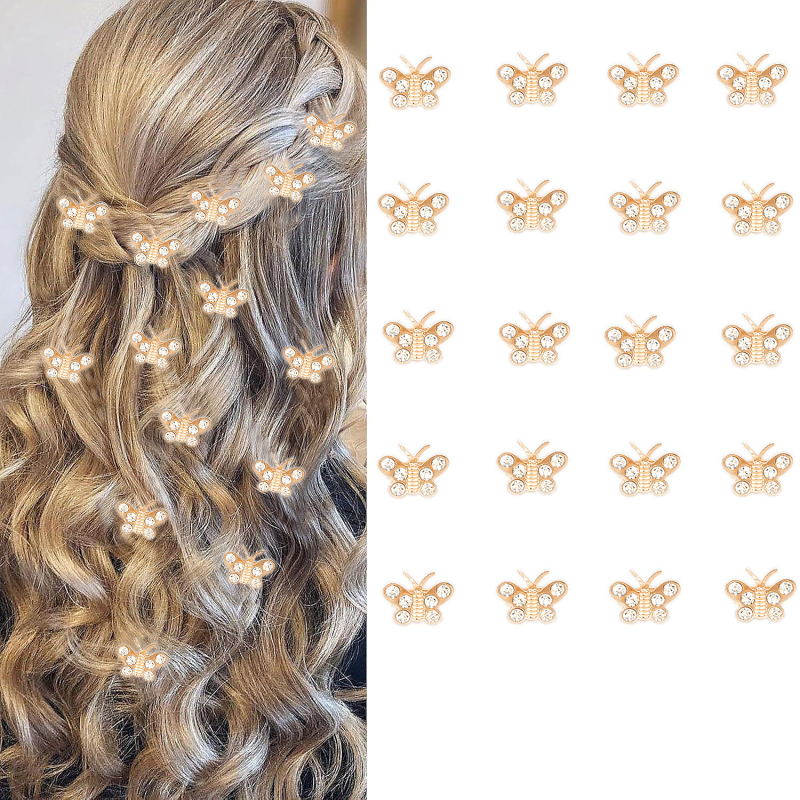 Ретро булчинска плетена коса с кристали и перлени бобчета, детски стил принцеса, украсена с катарама за коса, мини цвете