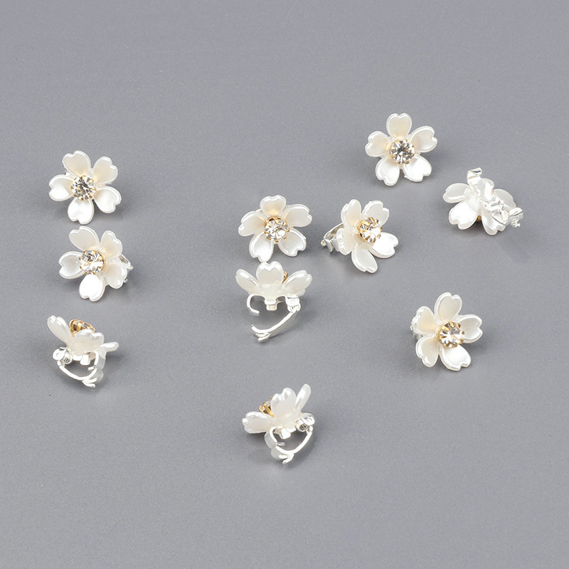 Ретро булчинска плетена коса с кристали и перлени бобчета, детски стил принцеса, украсена с катарама за коса, мини цвете