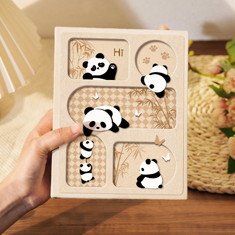 Малък фотоалбум в китайски стил, възпоменателен албум с голям капацитет с вложки, 5-инчов, 6-инчов, 7-инчов полароид, 3-инчов семеен албум за растеж на бебета