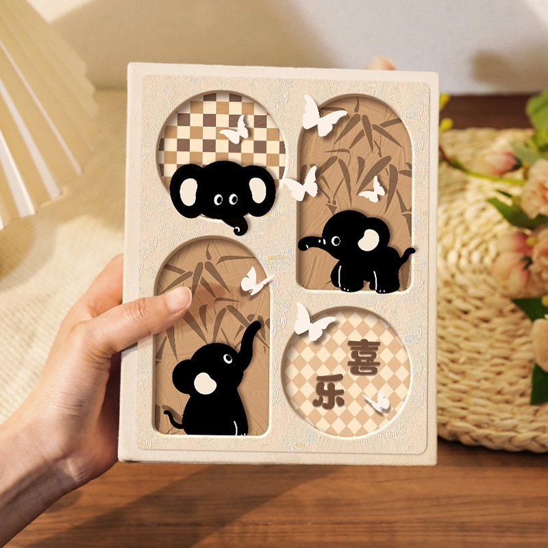 Малък фотоалбум в китайски стил, възпоменателен албум с голям капацитет с вложки, 5-инчов, 6-инчов, 7-инчов полароид, 3-инчов семеен албум за растеж на бебета