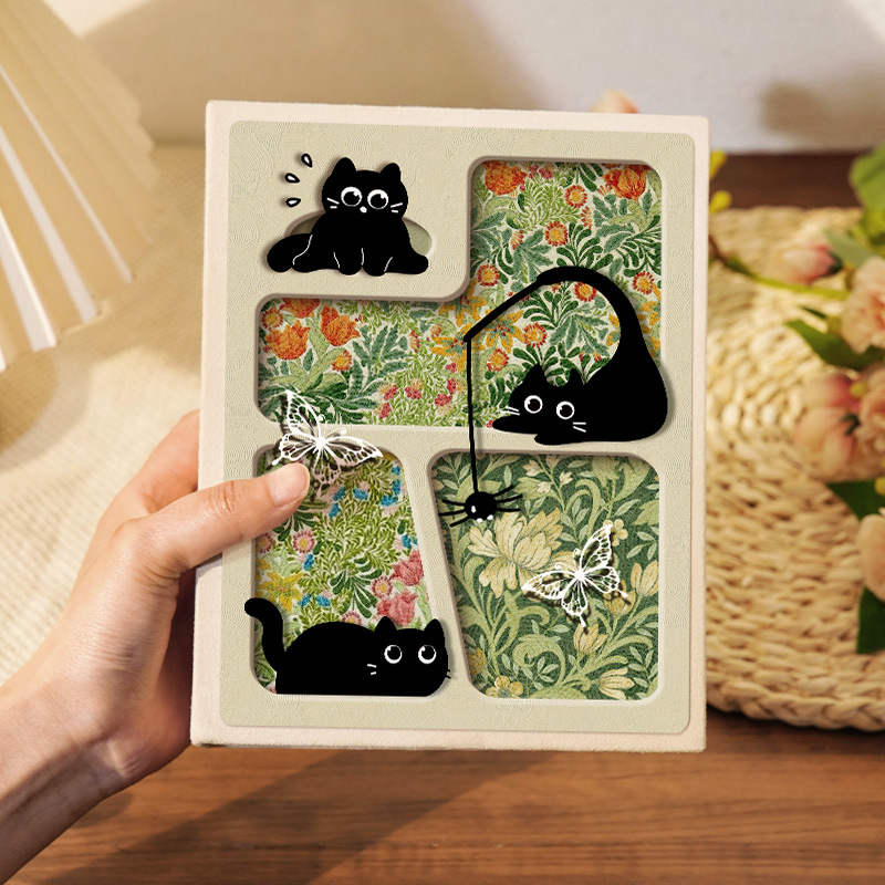 Малък фотоалбум в китайски стил, възпоменателен албум с голям капацитет с вложки, 5-инчов, 6-инчов, 7-инчов полароид, 3-инчов семеен албум за растеж на бебета