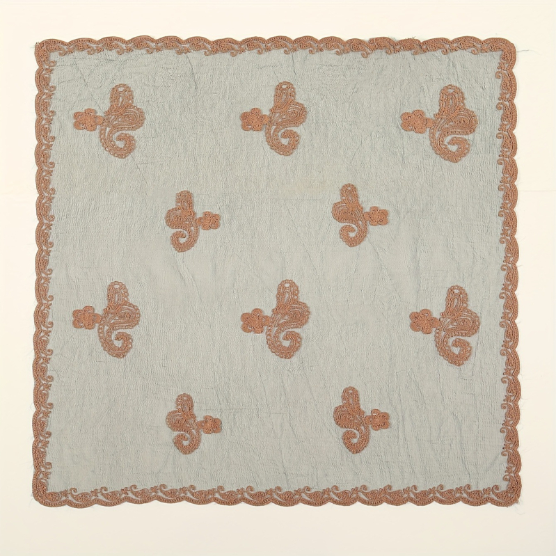 2025. aasta piiriülene uus Euroopa ja Ameerika 31.5 elegantne hingav taskurätik-sall 31.5 pitsilise lillemustriga