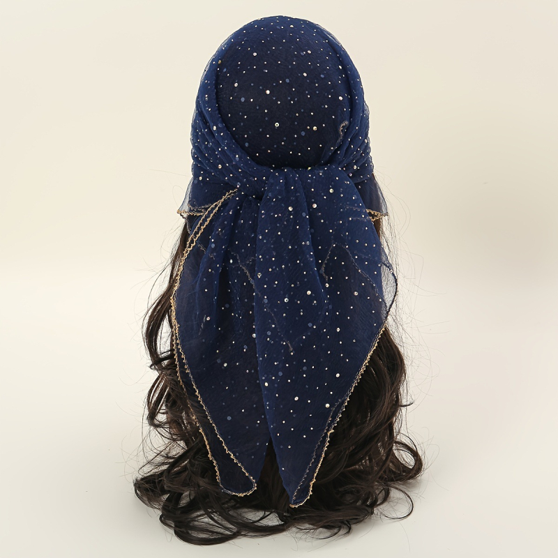 2025. aasta piiriülene uus Euroopa ja Ameerika 31.5 elegantne hingav taskurätik-sall 31.5 pitsilise lillemustriga