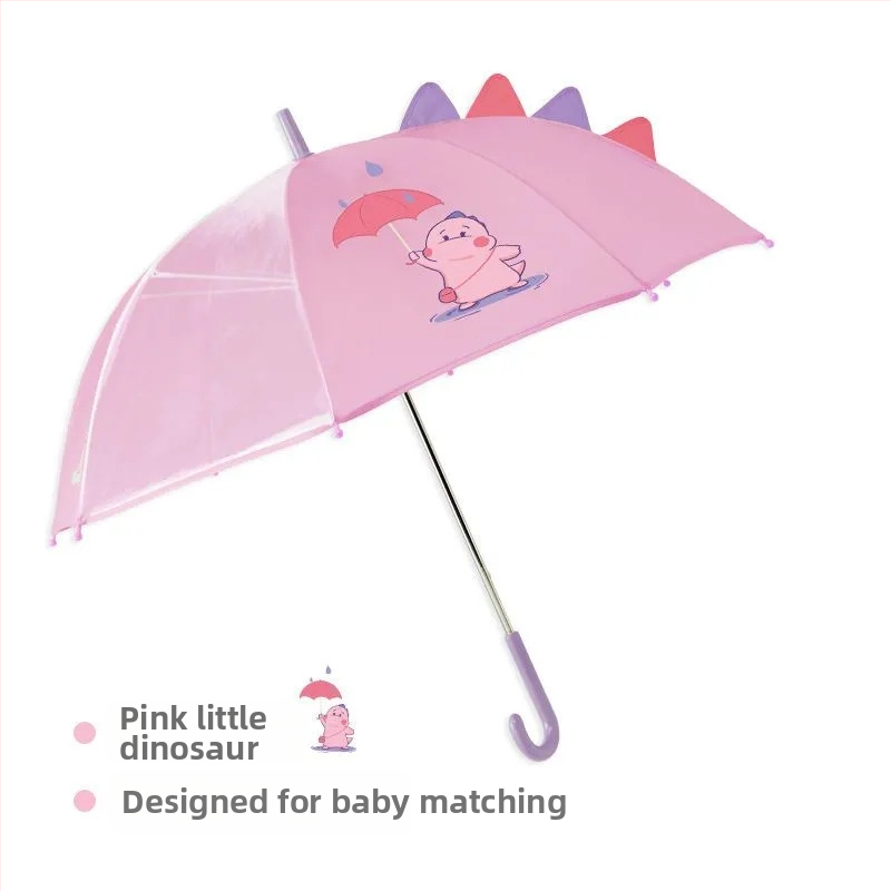 Детски дъждобран за момче, прозрачна козирка, жълто пончо с патица, удължен по цялото тяло, водоустойчив комплект за момичета с динозавърски мотиви
