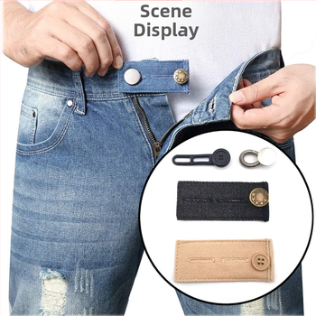 Reguliuojamos ir nuimamos apvalios džinsų sagos vyrams ir moterims, kelnių juosmens padidinimas, prailginimo sagtis be siūlės