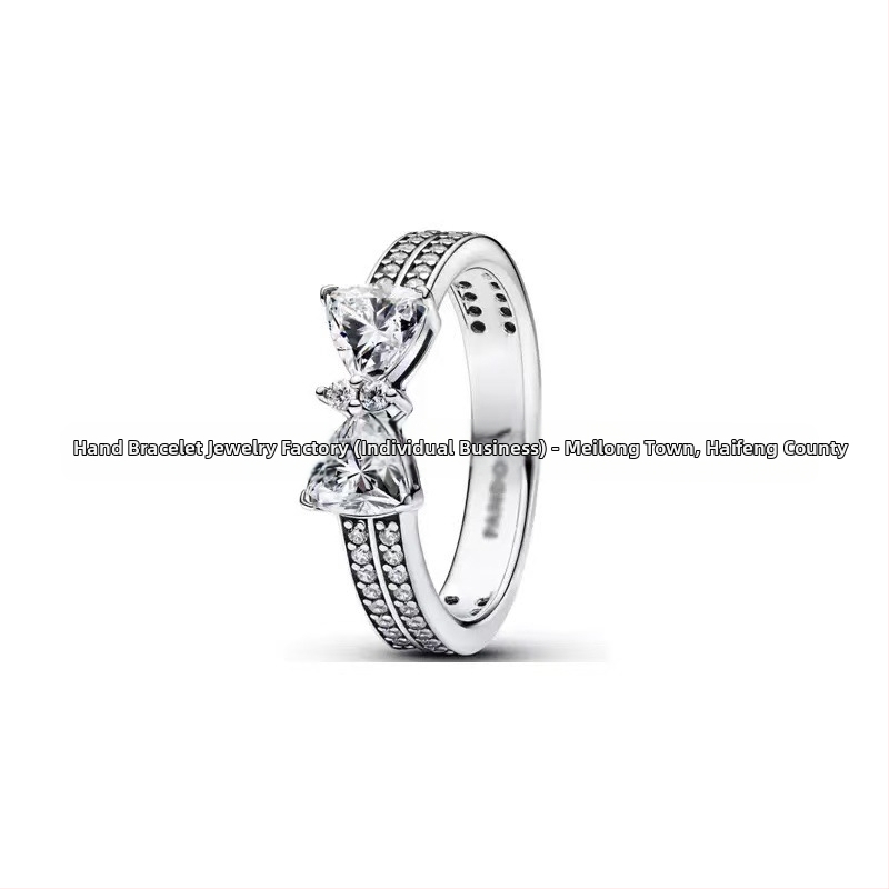 Strieborný prsteň Panjia S925 s elegantným diamantom a malým výklenkom, kreatívny luxusný darčekový predmet