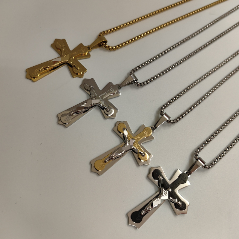 Izravna prodaja iz tvornice Amazon Aliexpress Europska i američka nova trendi muška ogrlica od titana i čelika s privjeskom od nehrđajućeg čelika