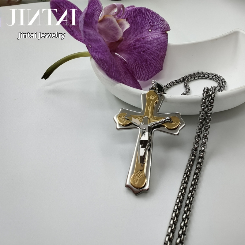 Izravna prodaja iz tvornice Amazon Aliexpress Europska i američka nova trendi muška ogrlica od titana i čelika s privjeskom od nehrđajućeg čelika