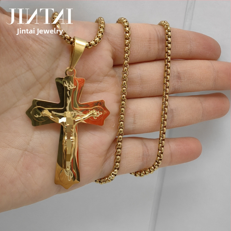 Izravna prodaja iz tvornice Amazon Aliexpress Europska i američka nova trendi muška ogrlica od titana i čelika s privjeskom od nehrđajućeg čelika