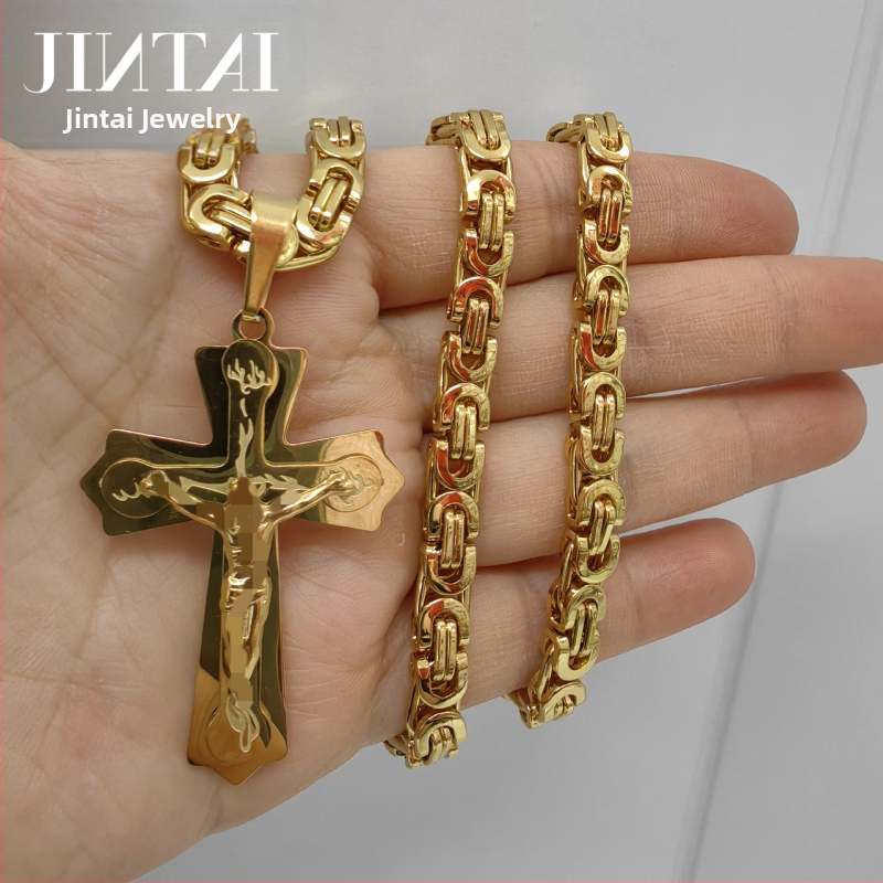 Izravna prodaja iz tvornice Amazon Aliexpress Europska i američka nova trendi muška ogrlica od titana i čelika s privjeskom od nehrđajućeg čelika